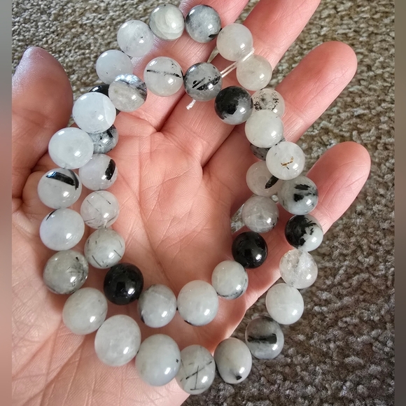 🐰 SALE🐰 10m Black And White Rutile Bracelet - Picture 9 of 15